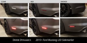 Ford Mustang Side Marker Light Assembly - Left and Right Side - Diode Dynamics - LED Sidemarkers Clear - `15-`23